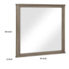 Dely Vanity Dresser Mirror | Light Gray Oak Veneer Frame | 40 x 41