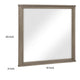 Dely Vanity Dresser Mirror | Light Gray Oak Veneer Frame | 40 x 41