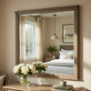 Dely Vanity Dresser Mirror | Light Gray Oak Veneer Frame | 40 x 41