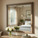Dely Vanity Dresser Mirror | Light Gray Oak Veneer Frame | 40 x 41