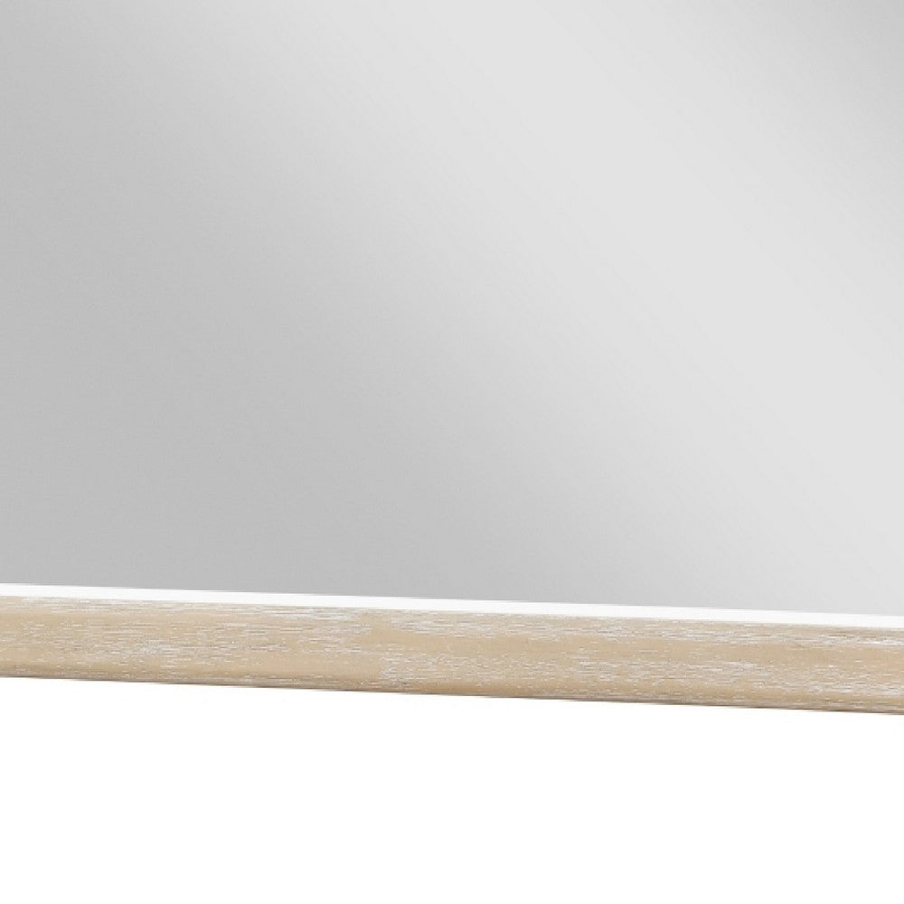 Ary Vanity Dresser Mirror | Light Gray Oak Veneer Frame | 38 x 38