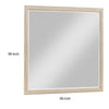 Ary Vanity Dresser Mirror | Light Gray Oak Veneer Frame | 38 x 38