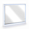 Oly Vanity Dresser Mirror | Glossy White Frame with LED | 37 x 47