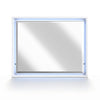 Oly Vanity Dresser Mirror | Glossy White Frame with LED | 37 x 47