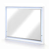 Oly Vanity Dresser Mirror | Glossy White Frame with LED | 37 x 47