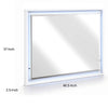Oly Vanity Dresser Mirror | Glossy White Frame with LED | 37 x 47