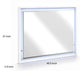 Oly Vanity Dresser Mirror | Glossy White Frame with LED | 37 x 47