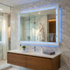 Oly Vanity Dresser Mirror | Glossy White Frame with LED | 37 x 47