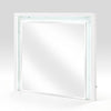 Cyna Dresser Mirror | LED Faux Marble Panels | High Gloss White 39 x 44