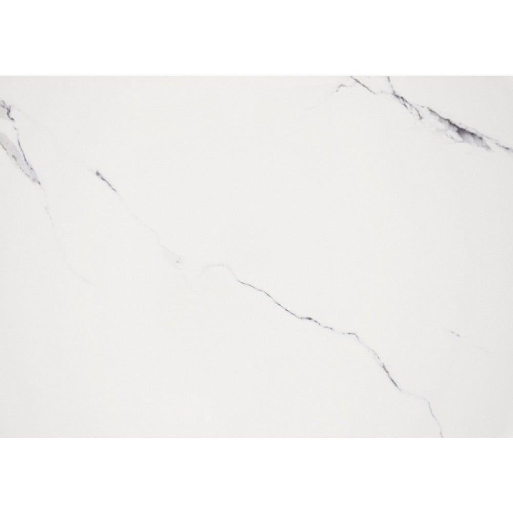 Cyna Dresser Mirror | LED Faux Marble Panels | High Gloss White 39 x 44