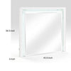 Cyna Dresser Mirror | LED Faux Marble Panels | High Gloss White 39 x 44