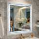 Cyna Dresser Mirror | LED Faux Marble Panels | High Gloss White 39 x 44