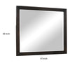 Tey Vanity Dresser Mirror | Charcoal Gray Ash Veener Frame | 39 x 47