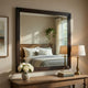 Tey Vanity Dresser Mirror | Charcoal Gray Ash Veener Frame | 39 x 47