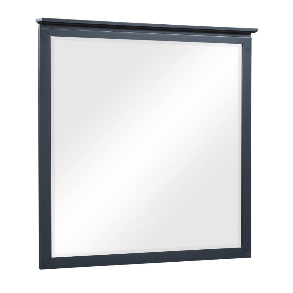 Sely Vanity Dresser Mirror | Navy Blue Finish Frame | 38 x 38