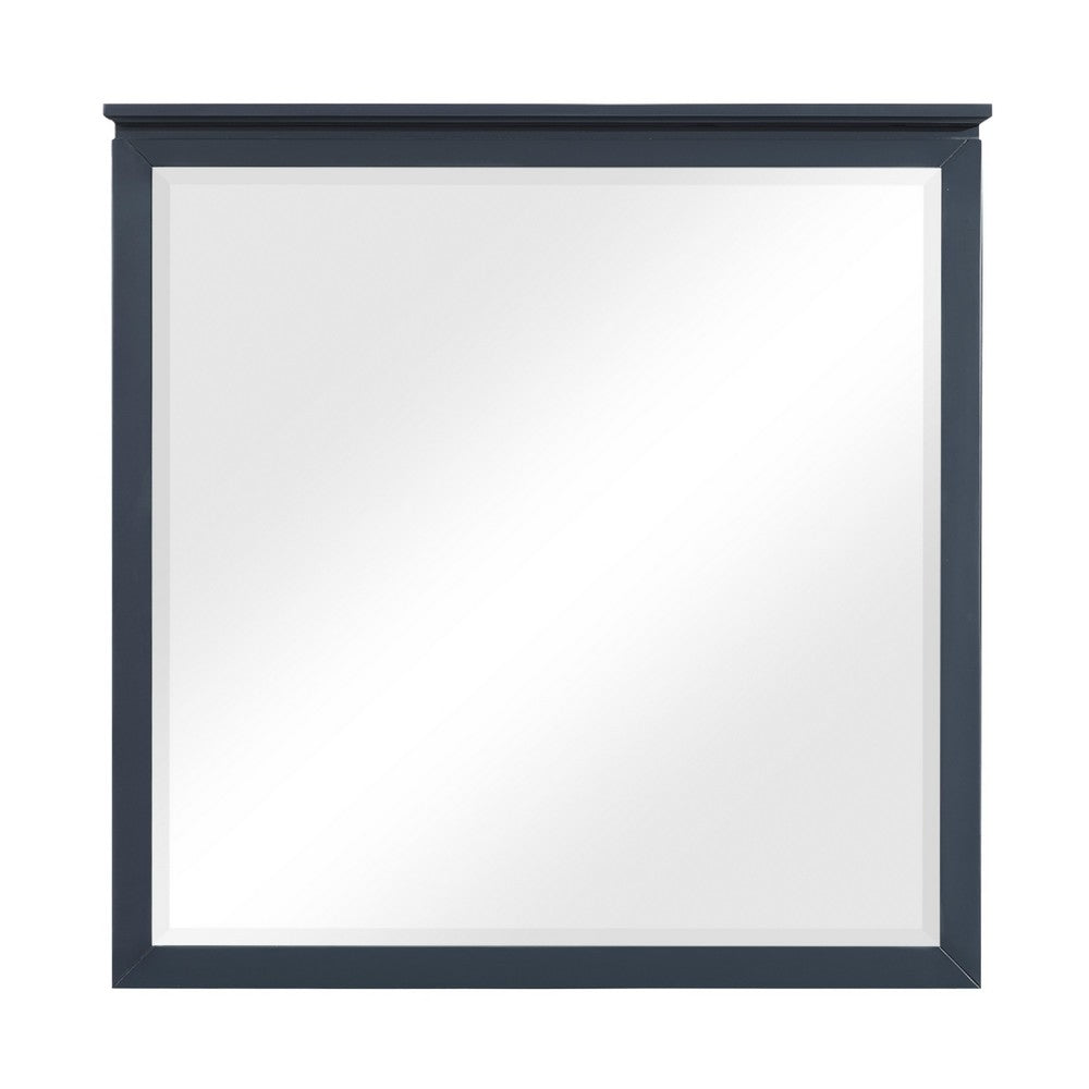 Sely Vanity Dresser Mirror | Navy Blue Finish Frame | 38 x 38