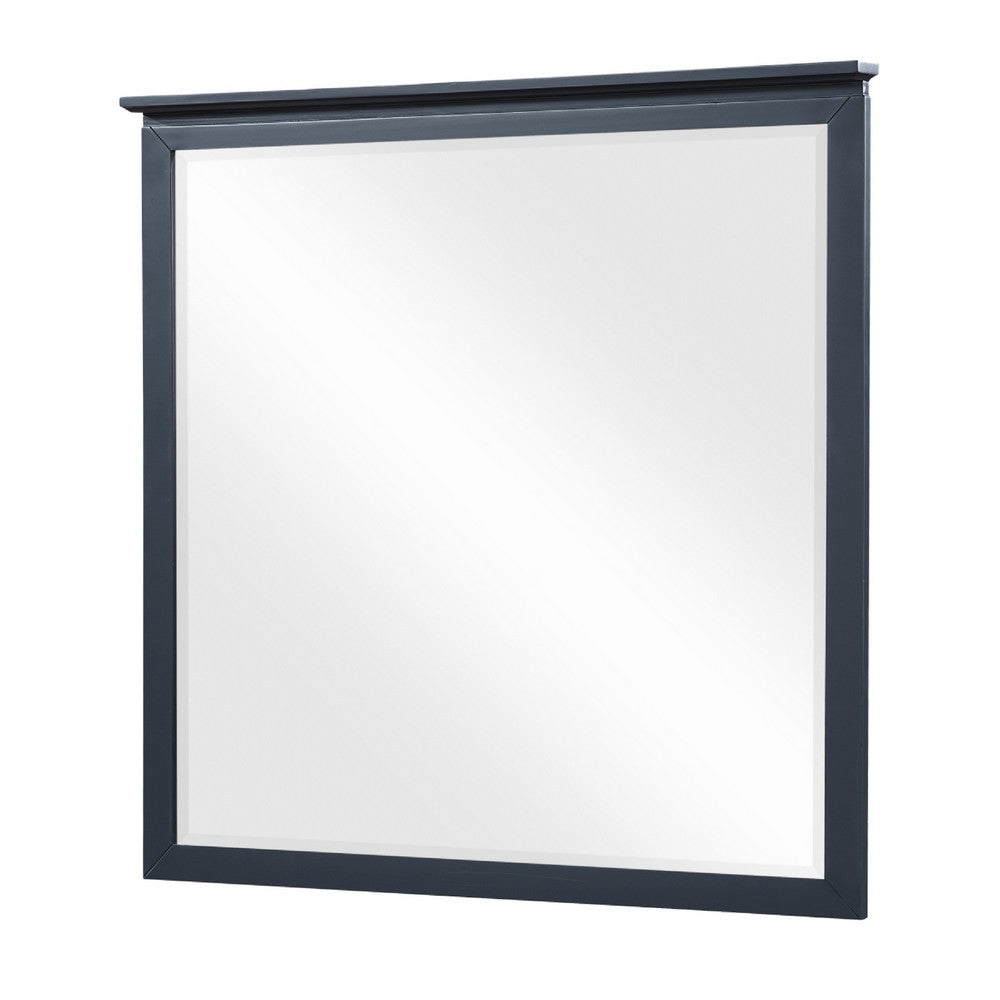 Sely Vanity Dresser Mirror | Navy Blue Finish Frame | 38 x 38