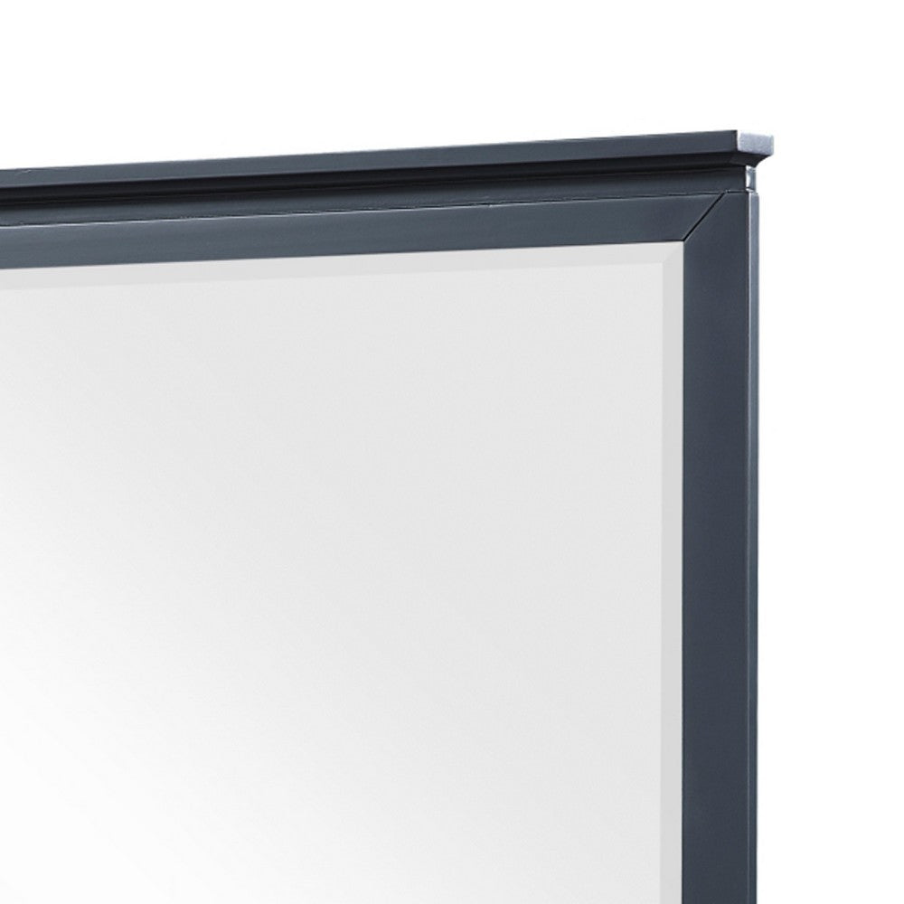 Sely Vanity Dresser Mirror | Navy Blue Finish Frame | 38 x 38
