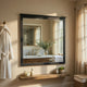 Sely Vanity Dresser Mirror | Navy Blue Finish Frame | 38 x 38