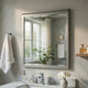 Sely Vanity Dresser Mirror | Light Gray Finish Frame | 38 x 38