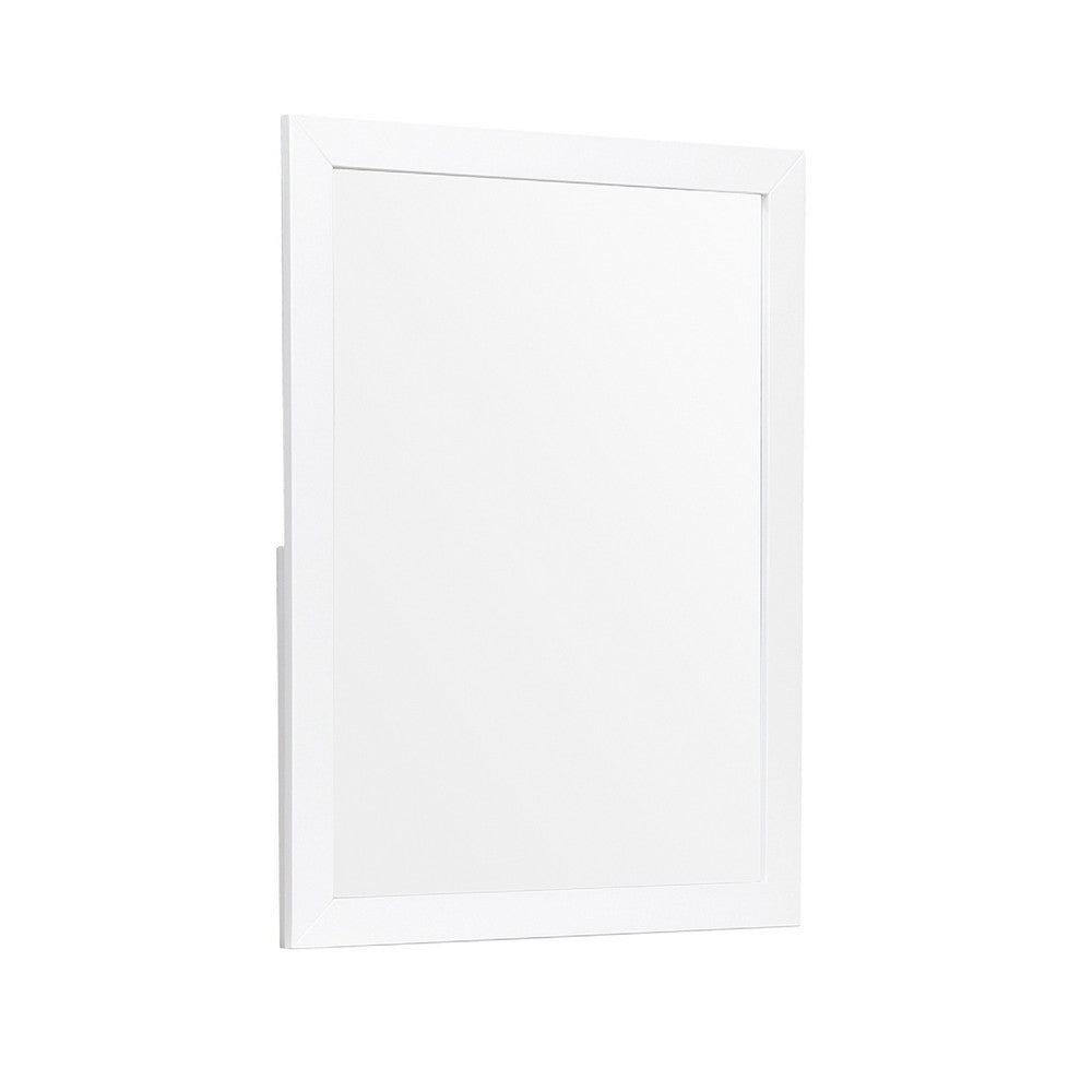 Goe Vanity Dresser Mirror | Transitional White Finish | 28 x 37