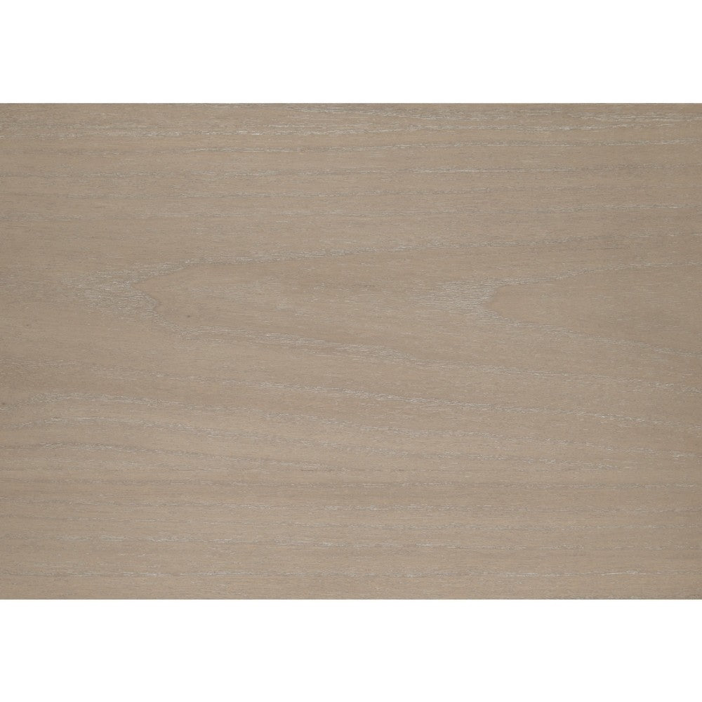 Hadly Wide Dresser | 6 Drawers with Satin Nickel Knobs | Beige