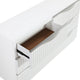 Lon Wide Dresser | 6 Drawers w Edge Handles | Ribbed Front | Pearl White
