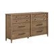 Seny 68" Wide Dresser | 8 Drawers | Cedar Lined Bottom Drawers | Brown Wood