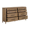 Seny 68" Wide Dresser | 8 Drawers | Cedar Lined Bottom Drawers | Brown Wood