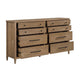 Seny 68" Wide Dresser | 8 Drawers | Cedar Lined Bottom Drawers | Brown Wood