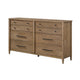 Seny 68" Wide Dresser | 8 Drawers | Cedar Lined Bottom Drawers | Brown Wood