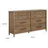 Seny 68" Wide Dresser | 8 Drawers | Cedar Lined Bottom Drawers | Brown Wood