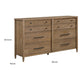 Seny 68" Wide Dresser | 8 Drawers | Cedar Lined Bottom Drawers | Brown Wood