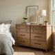 Seny 68" Wide Dresser | 8 Drawers | Cedar Lined Bottom Drawers | Brown Wood