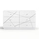 Oly Wide Dresser | 6 Drawers | Geometric Design | Chrome Knobs | Glossy White