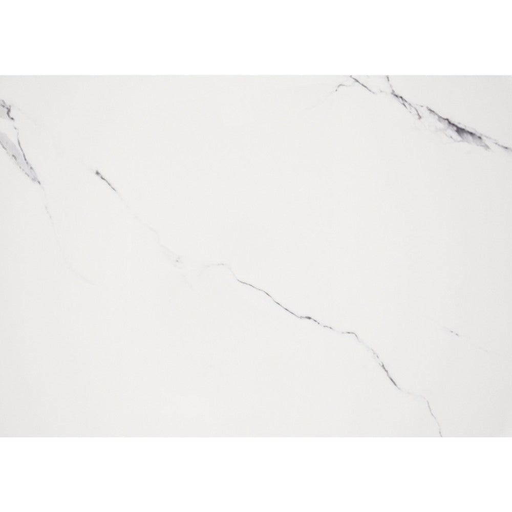 Cyna Wide Dresser | Faux Marble Top | 6 Drawers | Textured Front | White