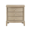Hadly Nighstand | 3 Drawers | Satin Nickel Knobs | Modern Rustic Beige