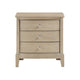 Hadly Nighstand | 3 Drawers | Satin Nickel Knobs | Modern Rustic Beige