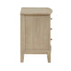 Hadly Nighstand | 3 Drawers | Satin Nickel Knobs | Modern Rustic Beige