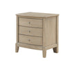 Hadly Nighstand | 3 Drawers | Satin Nickel Knobs | Modern Rustic Beige