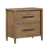 Seny Nighstand | 2 Drawers | USB Ports | Cedar Veneered Bottom Drawer | Brown