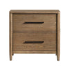 Seny Nighstand | 2 Drawers | USB Ports | Cedar Veneered Bottom Drawer | Brown