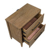 Seny Nighstand | 2 Drawers | USB Ports | Cedar Veneered Bottom Drawer | Brown
