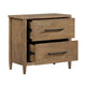 Seny Nighstand | 2 Drawers | USB Ports | Cedar Veneered Bottom Drawer | Brown