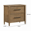 Seny Nighstand | 2 Drawers | USB Ports | Cedar Veneered Bottom Drawer | Brown