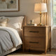 Seny Nighstand | 2 Drawers | USB Ports | Cedar Veneered Bottom Drawer | Brown