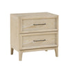 Ary Nighstand | 2 Dovetail Drawers | Black Nickel Handles | Light Brown