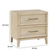 Ary Nighstand | 2 Dovetail Drawers | Black Nickel Handles | Light Brown