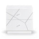 Oly Nighstand | 2 Drawers | Geometric Design | Chrome Knobs | Glossy White