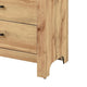 Eby  Tall Dresser Chest | 5 Drawers | Black Nickel Handles | Natural Brown